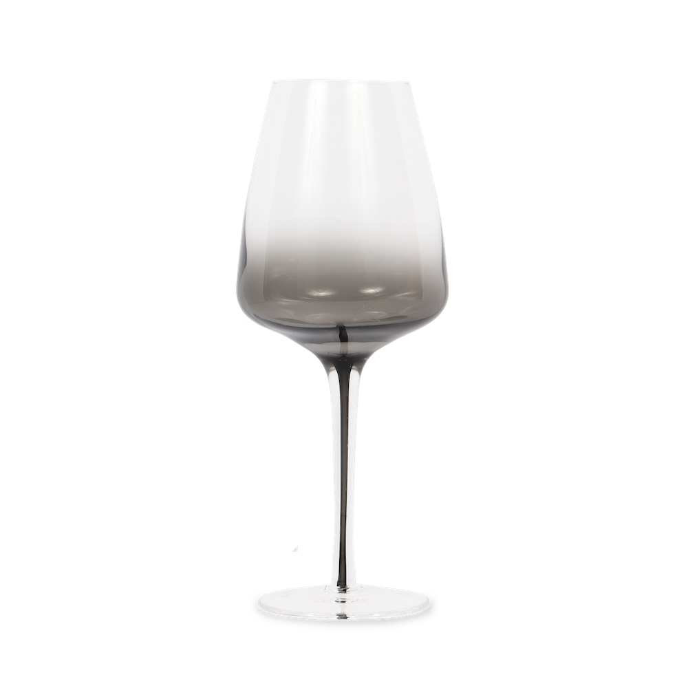 Dark Smoke Stem White Wine Glasses (Set of Two)